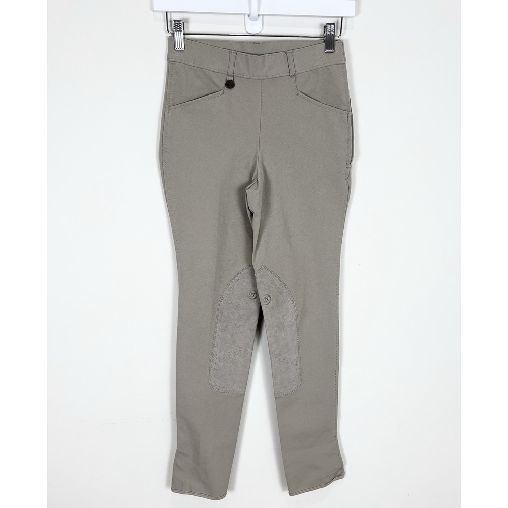 Ovation Breeches Womens 24L Beige Tan Knee Patch Equestrian Riding Pants 27"